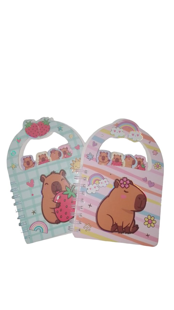 CADERNETA/BLOCO ANOTA�OES CAPIVARA C/DIV.